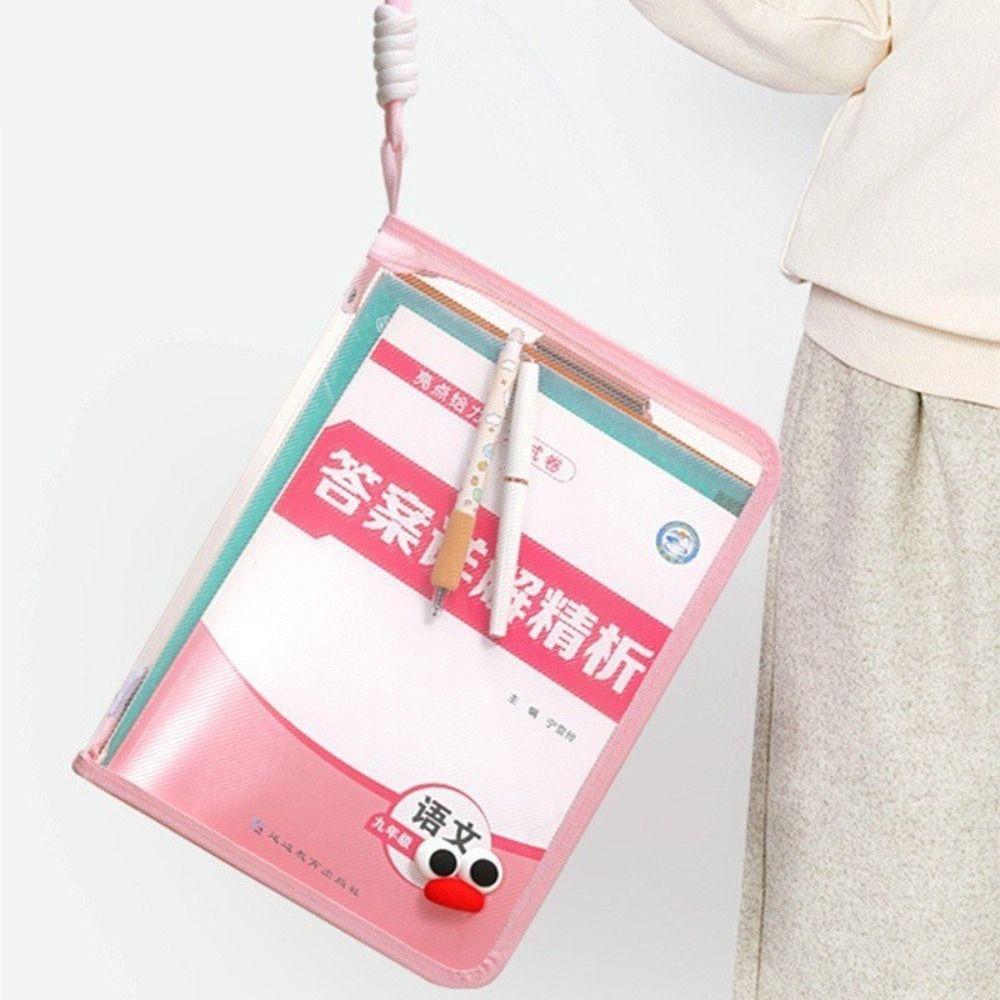 Large Capacity Test Paper Storage Bag Multifunctional File Folder Bag Transparent File Bag  Kids