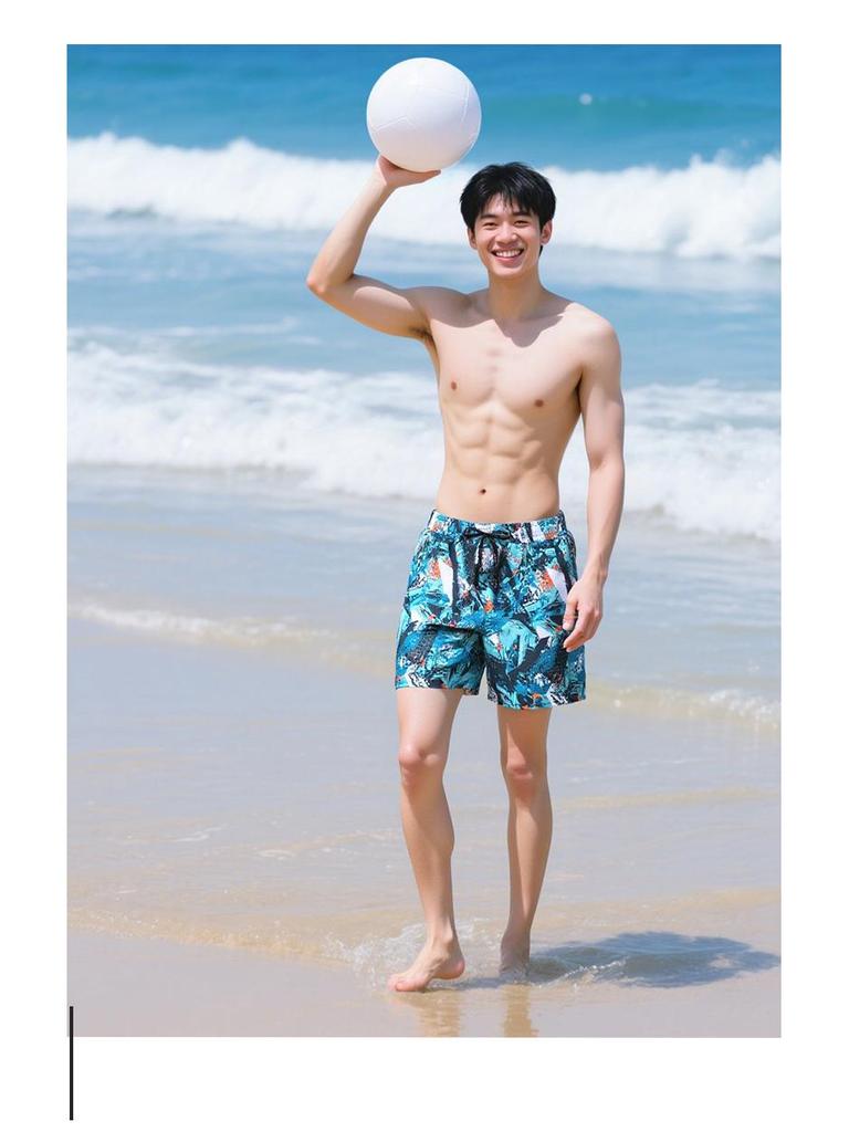 Men's Quick-Dry Double Layer Swim Trunks - Breathable, Loose Fit Beach & Sport Shorts
