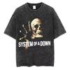 System of A Down Toxicity Album Graphic Washed Tshirt Unisex Women Rock Oversized T Shirts Unisex Vintage Alternative Metal Tshirts