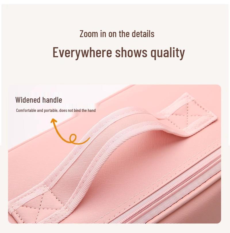 LED Mirror Makeup Bag: Spacious Handbag for Skincare & Cosmetics Storage