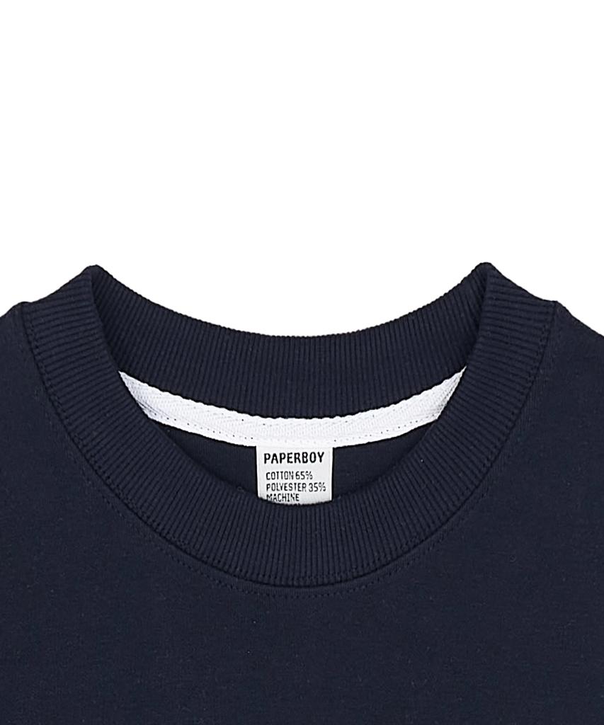PAPERBOY Ny Simple Logo Sweatshirt - Navy