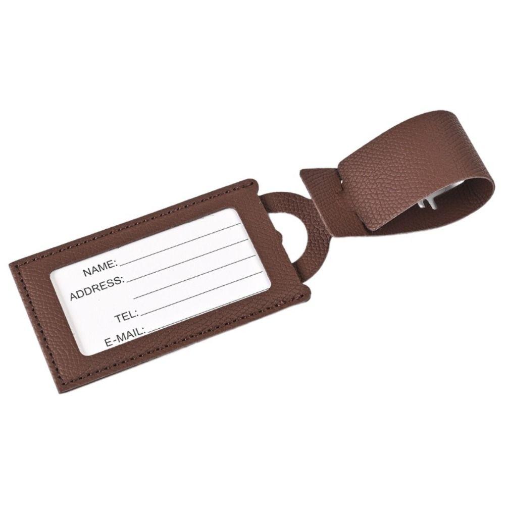 

Информационная карточка Бирка для багажа Искусственная кожа Бирка для чемодана с самолетом Простая бирка для багажа Именная бирка Женская кофейный