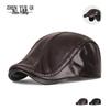 Herren Winter Warme PU Leder Ohrenklappen Entenschnabelmütze