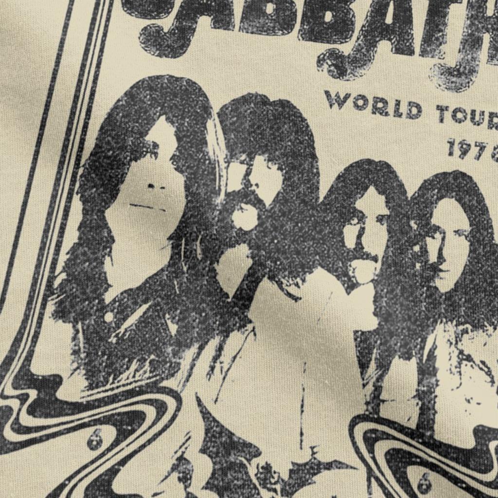 Vintage Black Cool Sabbaths T-Shirt for Men Crew Neck 100% Cotton T Shirt Short Sleeve Tee Shirt Original Clothing