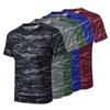 IELGY Quick-drying Camouflage Sports T-shirt Breathable Men Short Sleeve Loose Top Running