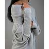 2023 Autumn/Winter Solid Color Round Neck Long Sleeve Comfortable Knitted Ruched Pullover