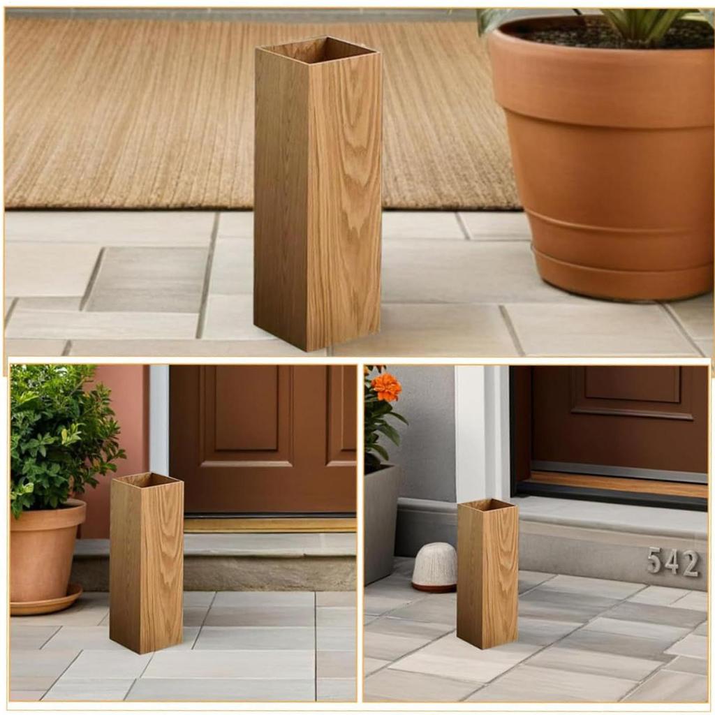 Umbrella Holder Wooden Umbrella Bucket Hallway Newspaper Bucket for Patio Hallway Farmhouse Office Backyard Home Entryway