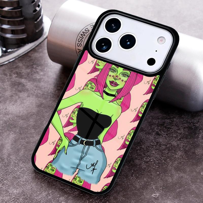Hippie Grunge Art Phone Case for iPhone 17 16 15 Pro Max Air 14 13 12 11 Plus Shockproof Cover