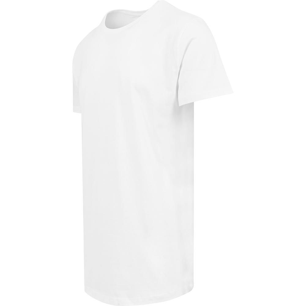 Build Your Brand Mens Shaped Long Short Sleeve T-Shirt