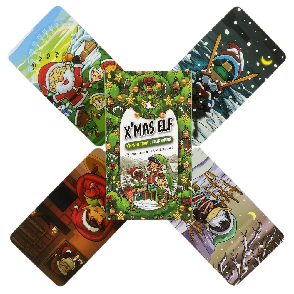 X mas Elf Tarot Cards Christmas Green A 78 Deck Oracle English Visions Divination Edition Borad Playing Games