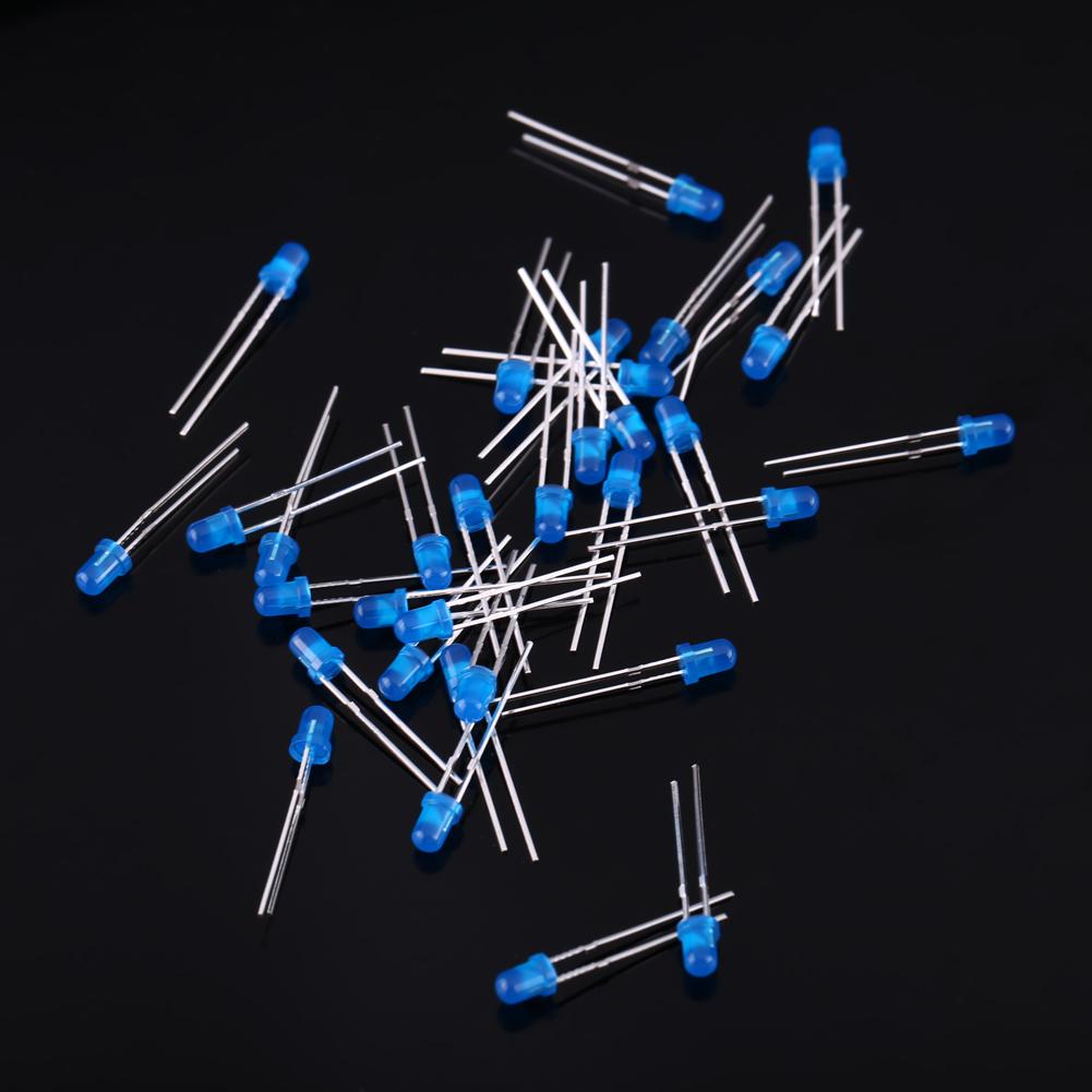 500pcs 3mm LED Light White Yellow Red Blue Green Assortment Diodes DIY Kit