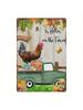 Farm Tractor Rooster Metal Wall Sign 8x12 Inch Vintage Country Decor