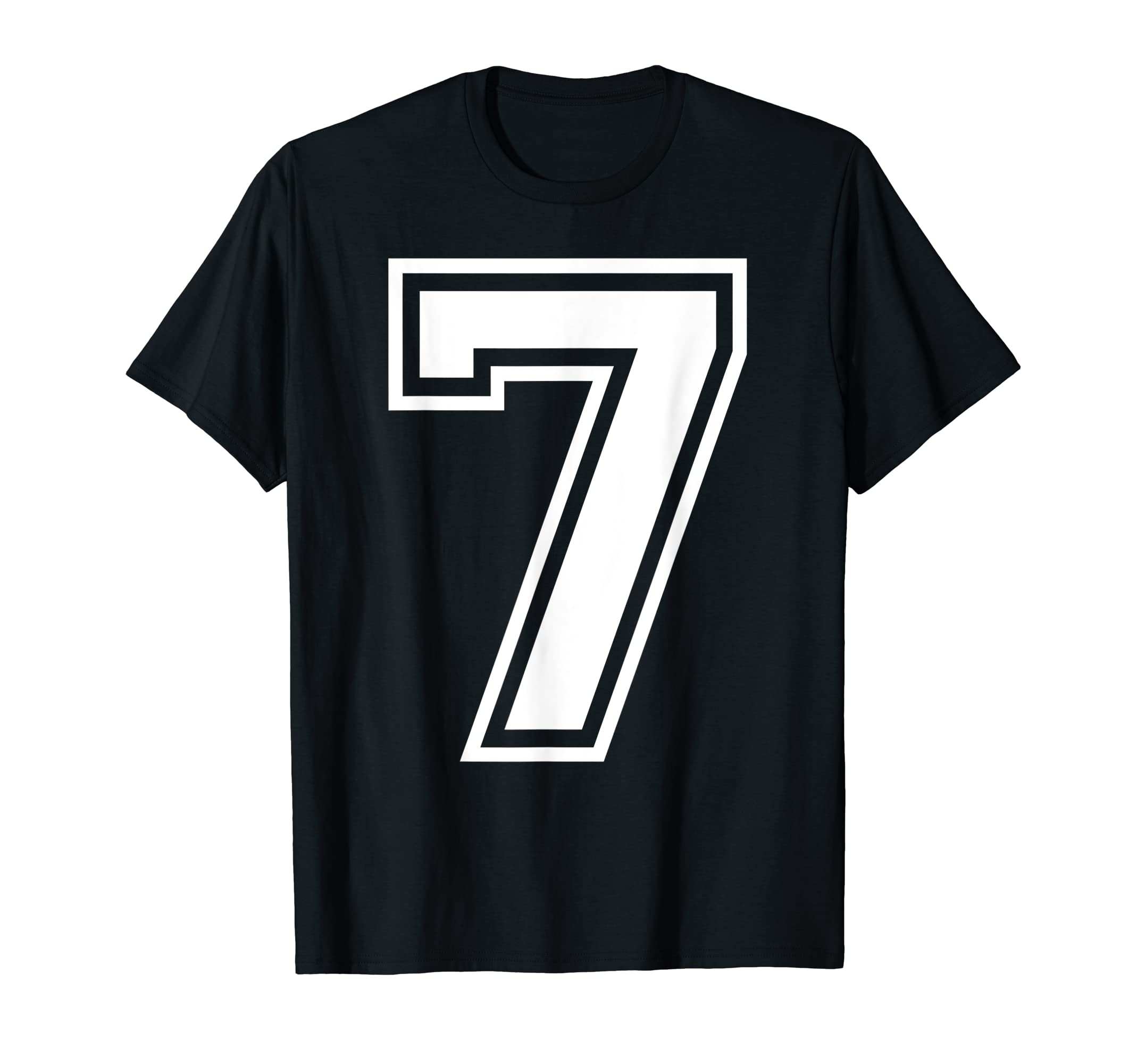 

Number Sports 7 Shirt, Varsity College Team, Boys and Girls, 7th Seven T-Shirt