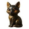 Luxury Fox Sculpture Healing Fox Statue Lucky Animal Figurine Home Office Desktop Decoration Ornament