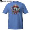 Halloween Pirate Zombie T-Shirt – Chibi Skeleton Pirate with Sword and Bird