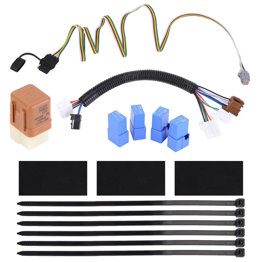 4 Way Flat Trailer Wiring Harness Kit Compatible with Infiniti QX60 2014-2020, for Nissan Pathfinder 2013-2020 4 Way Flat T-Connector Harness,