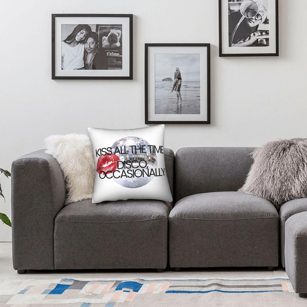 Singer H-Harrys S-Styles Kiss Al the Time Pillow Case Comfy Pillow Cover For Sofa Couch Bed Living Room Retro Trendy Pillowcase