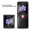 Anti-Rutsch-Leder-Coque-Hülle für Samsung Galaxy Z Flip 6 5 4 3 Drop-Schutz-Klapptasche Handy-Fabrik-Entsperrung