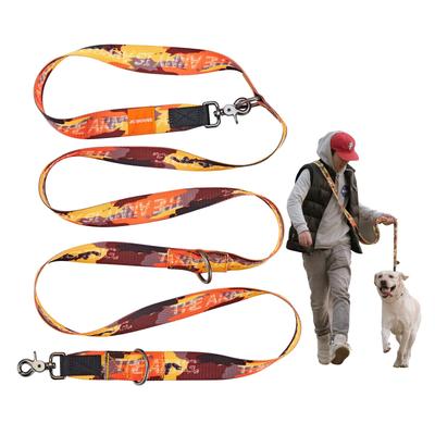JC HOUSE Dog for Medium and Large Shoulder Dog Chewing Load Capacity Camouflage Orange Lead, Dogs, Lead, 6-in-1, Multi-Function Lead, Training,