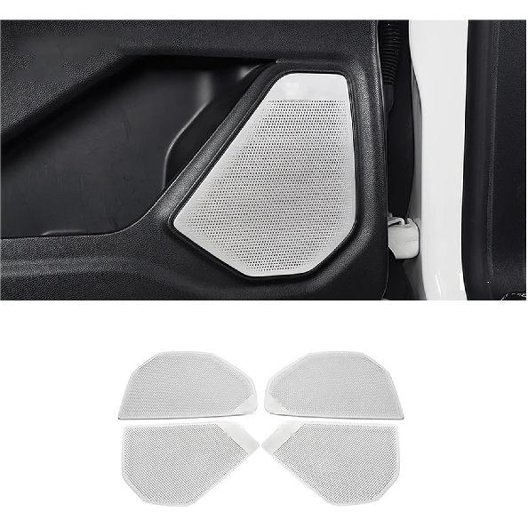 Compatible with Ford Explorer 2020 2021 2022 2023 Car Door Speaker Sticker Cover Stainless Steel Door Handle Horn Trim Auto Accessories (Color : Door