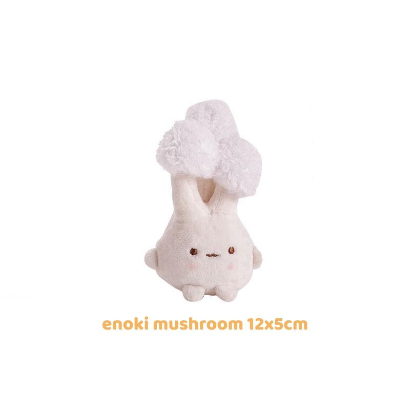 Cartoon Hotpot Food Plush Keychain Kawaii Bag Pendant Button Mushroom Crab Claw Hanging Ornament Food-Themed Toy Accessory Gift