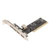 PCI to USB2.0 Internal Expansion Card 5 Port 480Mbps Plug and Play 4 External 1 Internal PCI