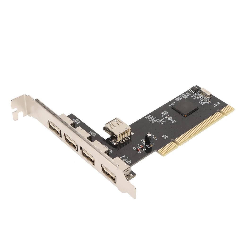 PCI to USB2.0 Internal Expansion Card 5 Port 480Mbps Plug and Play 4 External 1 Internal PCI