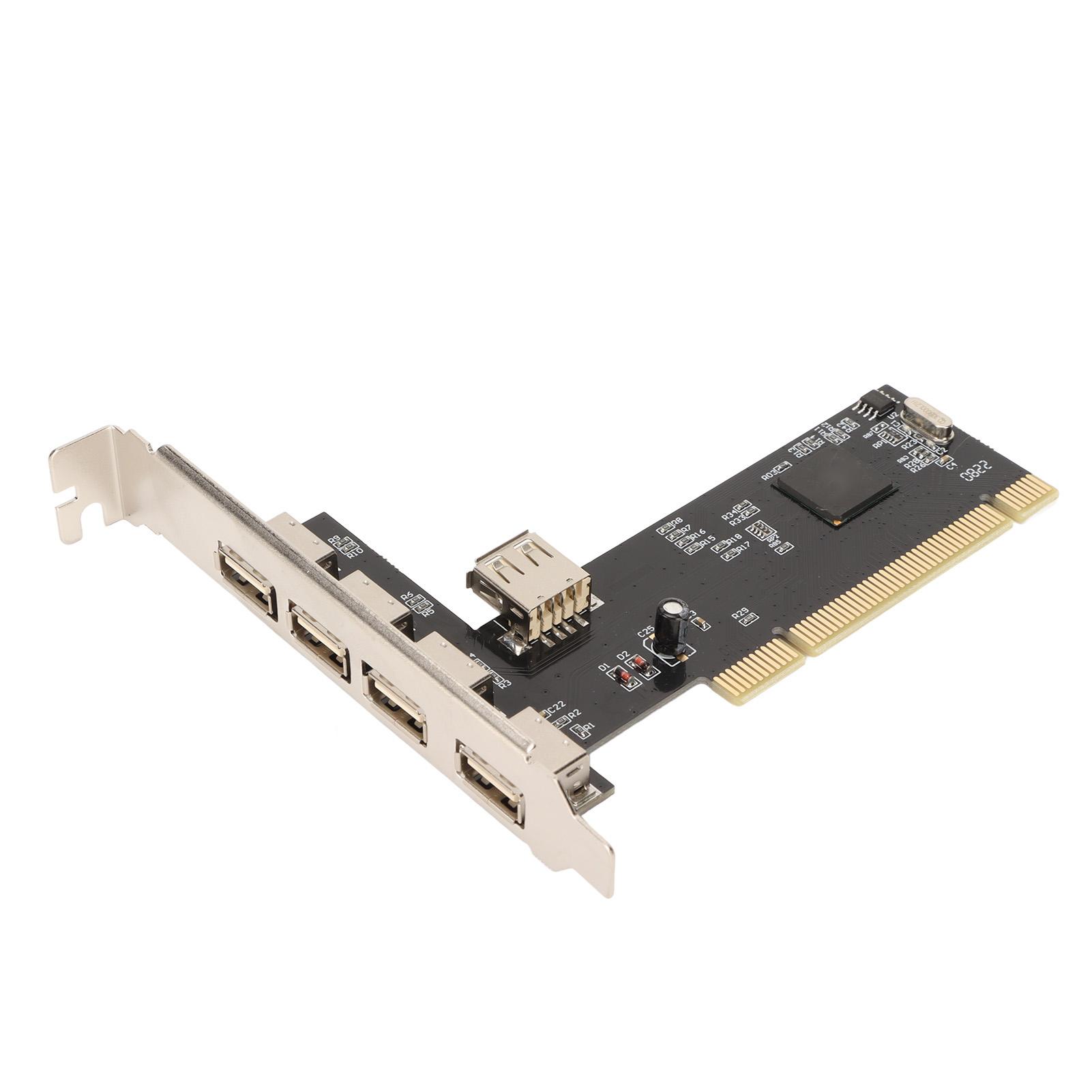 

Внутрішня карта розширення PCI до USB2.0 5 портів 480 Мбіт/с Plug and Play 4 зовнішні 1 внутрішній PCI