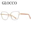 Elegant Cat Eye Reading Glasses Women Spring Hinge Metal Frame Blue Light Blocking Transparent Computer Eyeglasses