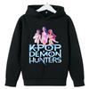 KPop Demon Girls Fashion Casual Sweatshirt Movie New Kids K-Pop Demon Hunters Hooded Tops Toddler Girl Clothes Hunters Hoodie