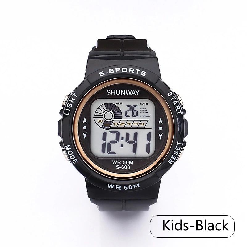 Kids Children's Electronic Watch Student Girl Boy Outdoor 5Bar Waterproof Sports Alarm Clock Women Multifunctional Watches