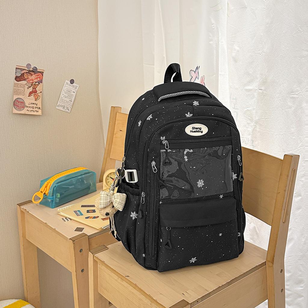 Schoolbag high value star backpack women's large capacity lightweight schoolbag student leisure backpack cute pain bag trend versatile