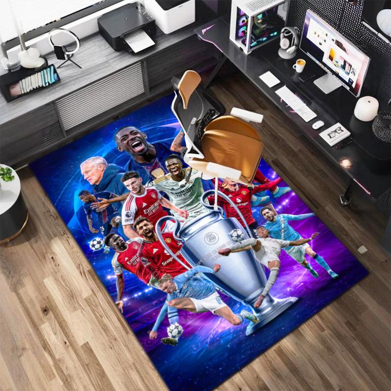 players Lamine Yamal and Erling Haaland, Vinicius Junior and Kylian Mbappé carpet is suitable for living room and bedroom office decorative carpet L1