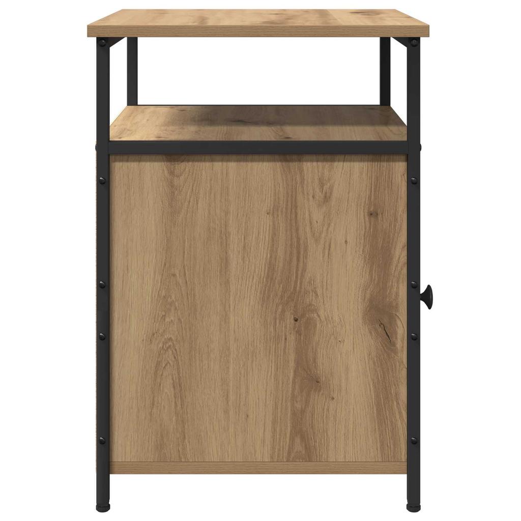 Nightstand with Drawers Artisan Oak Wood Based Material