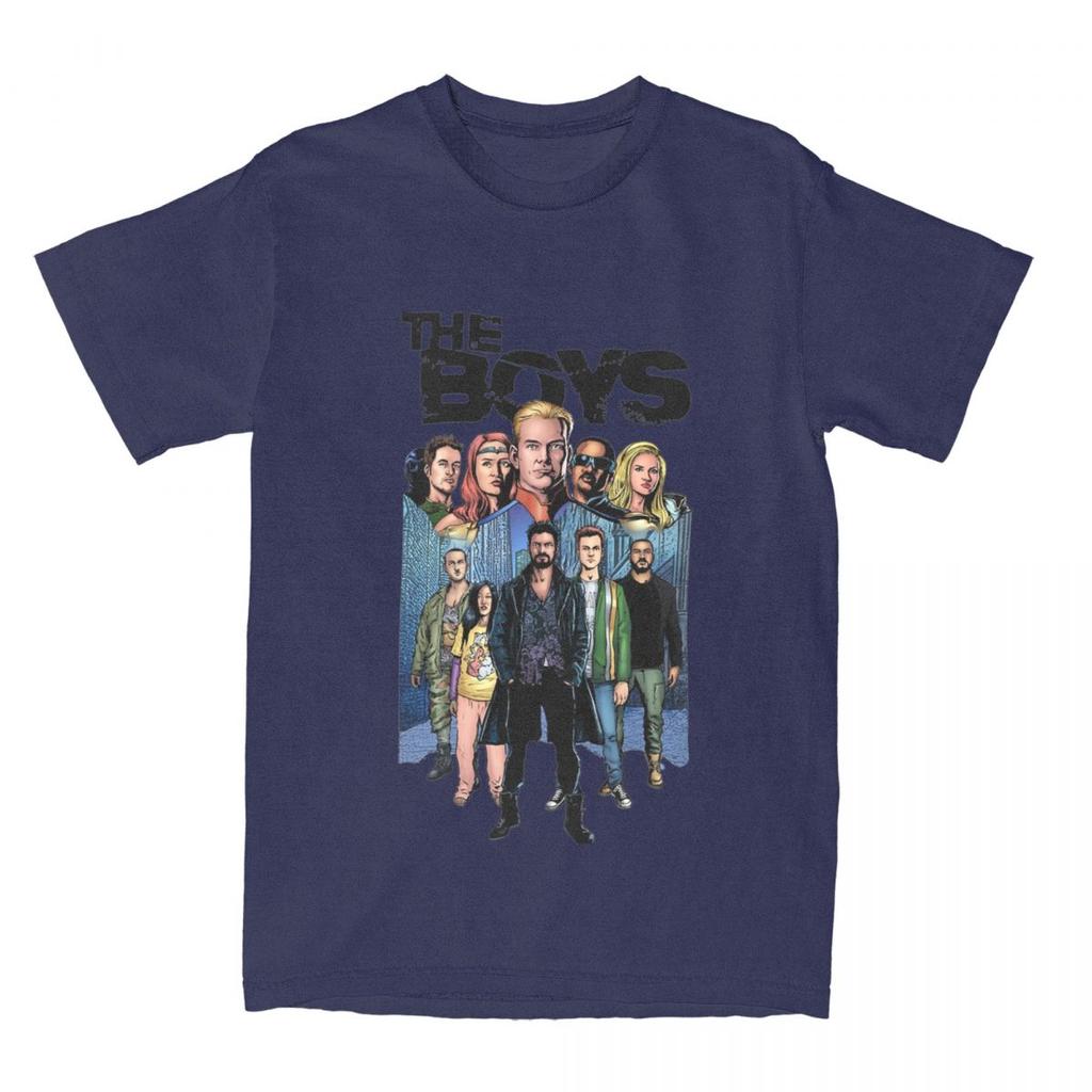 Uomo The Boys Show TV Magliette Poster Polizia Abbigliamento Cotone Estate Divertente Manica Corta T-Shirt Girocollo Hip Hop Fantasia T-Shirt