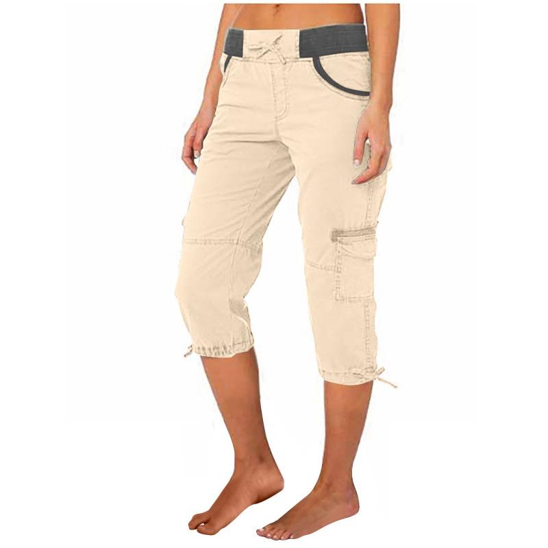 Calças e Capris Casuais Femininos DICFY com Estampa Lisa