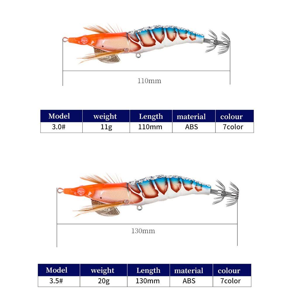 130mm/20g Shrimp Bait 3.5# Octopus Lure 2025 Squid  Hook  Lifelike