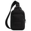 RACER Pack13 Metal Logo Zipper Closure Smooth Calfskin Crossbody Bag Chest Bag Mini Men's Black