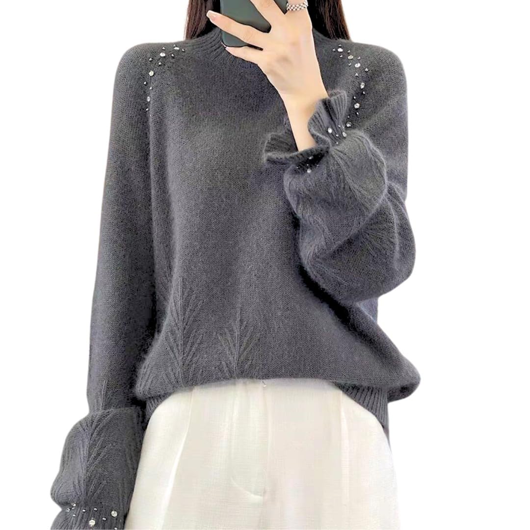 

Elegant and stylish bejeweled sweater for knit top with a relaxed Thick and suitable for women in their Warm and comfortable for cold Rough