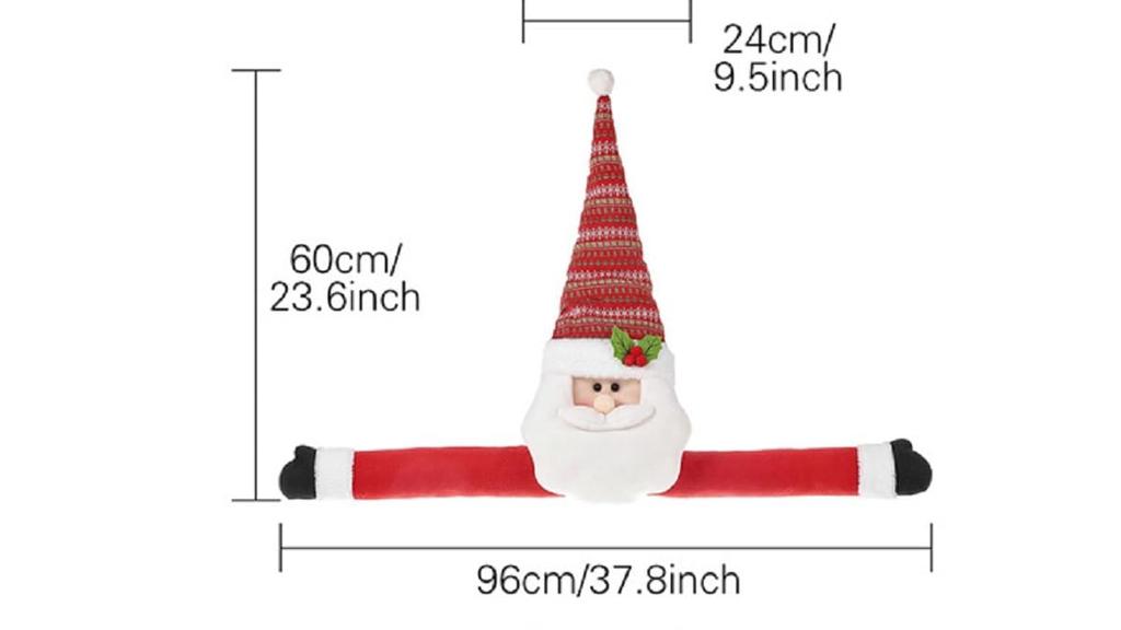 Siawadeky Christmas Tree Top Santa Claus Ornament, Plush Doll, Cute Santa Ornament, Creates Christmas Tree Decoration, Decorative for Home or Store