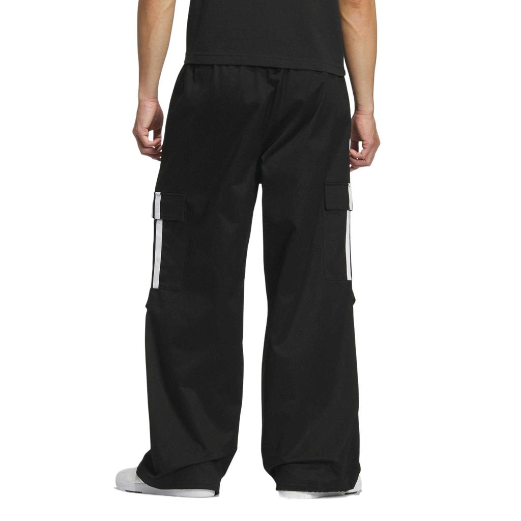 adidas Calças Paraquedas Largas Confortáveis Listradas Práticas Casuais Calças Masculinas Partes de Baixo KF2749