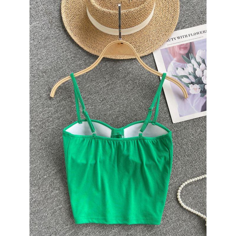 European and American Sexy Outdoor All-Matching Pure Color Camisole