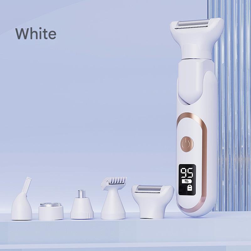 5 in1 Women's Electric Hair Trimmer for Body Face Bikini Underarm Nose-IPX7 Wet/Dry USB Rechargeable Painless Precision Trimming