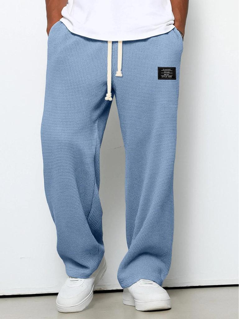 Herren Trendy Locker Fließende Weite Beine Jogginghosen für Frühling und Herbst