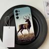 Sika D-Deer Illustration  Phone Case For Samsung S25,S24,S21,S22,S23,S30,Ultra,S20,Plus,Fe,Lite,Note,10,Black Cover