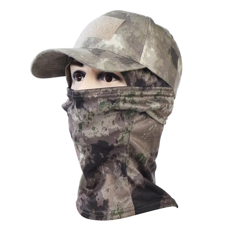 Camo Baseball Caps Sunscreen Breathable Camouflage Balaclava Hat Outdoor Fishing Hiking Hunting Sports Cap Sunscreen Caps