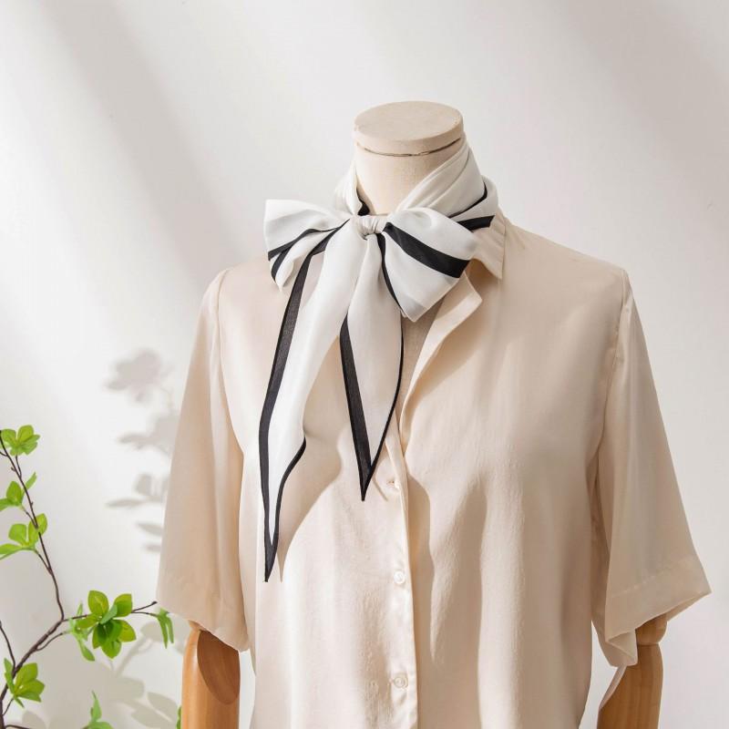 Mulberry Silk Scarf Women Office Commute Versatile Sun Protection Warm Shawl 145x45cm