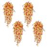 1/2/3/4Pcs Fall Hanging Artificial Violet Flower UV Resistant Realistic Fake Flower Wedding Party Indoor Outdoor Garden Wall Hanging Faux Flower