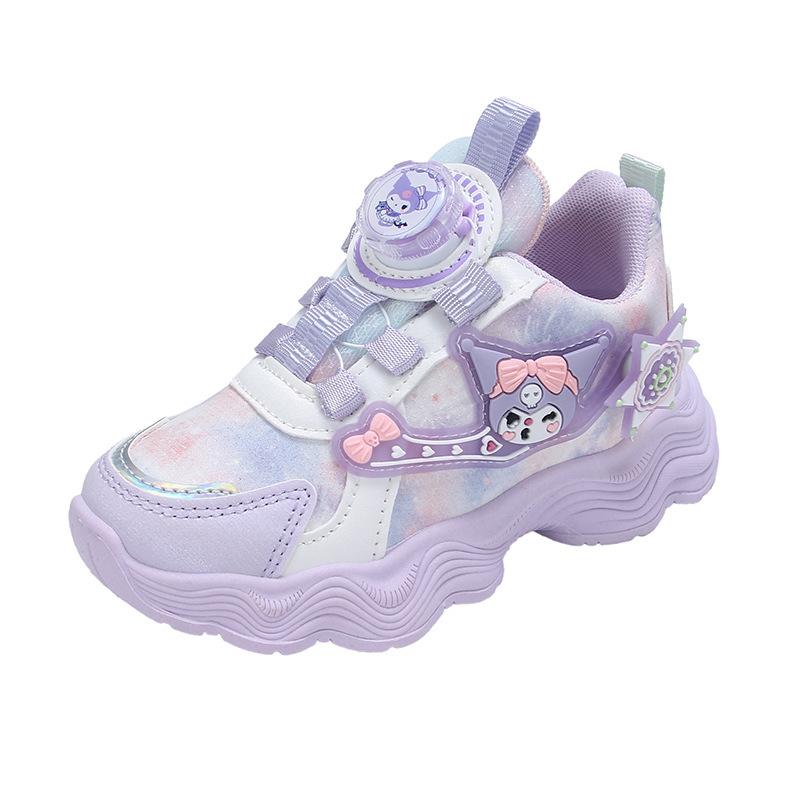 

Kulomie Girls Sneakers 2025 Autumn and Winter New Rotating Button Fleece Warm Casual Children s Daddy Shoes 31 (inner length about 19 cm)