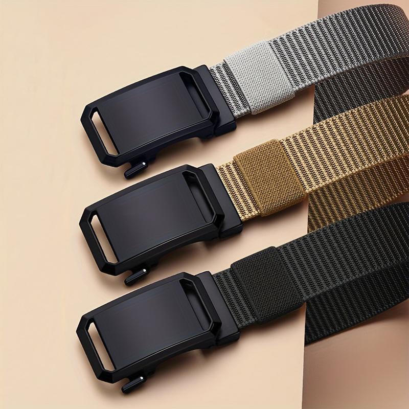 Premium Men's Tactical Belt New Automatic Buckle Canvas Belt Durable Tactical Workwear Belt for Men Outdoor Training Pants Belt
